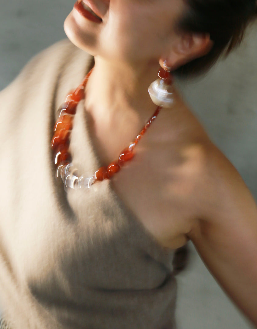 Gentle Healing/ Be Passionate/ Carnelian&Baroque Pearl