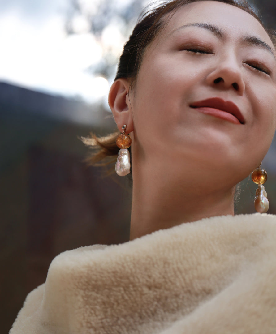 Gentle Healing/ Be Wealthy/ Citrine&Baroque pearl
