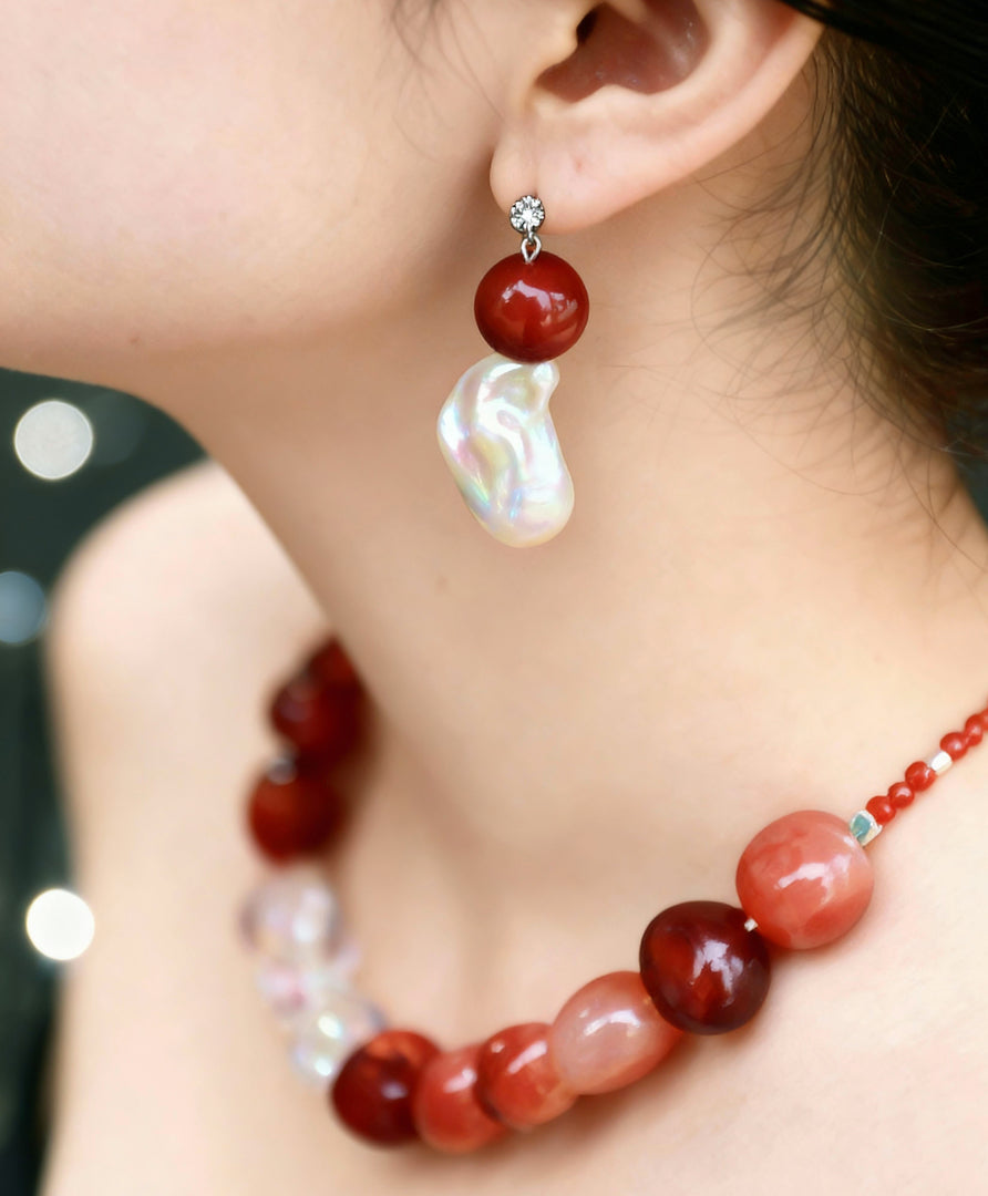 Gentle Healing/ Be Passionate/ Carnelian&Baroque Pearl