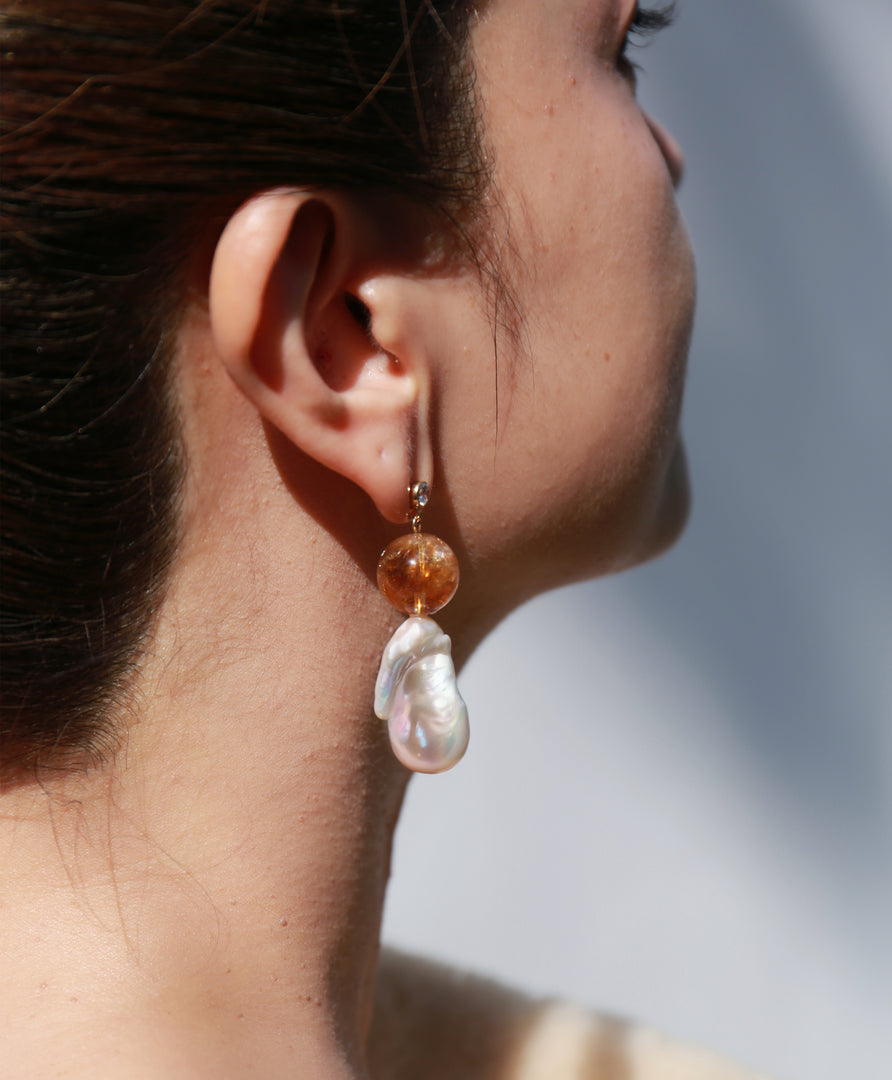 Gentle Healing/ Be Wealthy/ Citrine&Baroque pearl