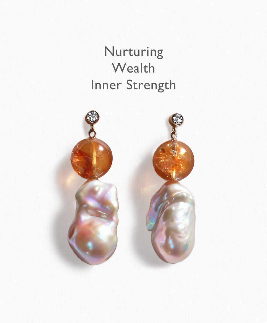 Gentle Healing/ Be Wealthy/ Citrine&Baroque pearl
