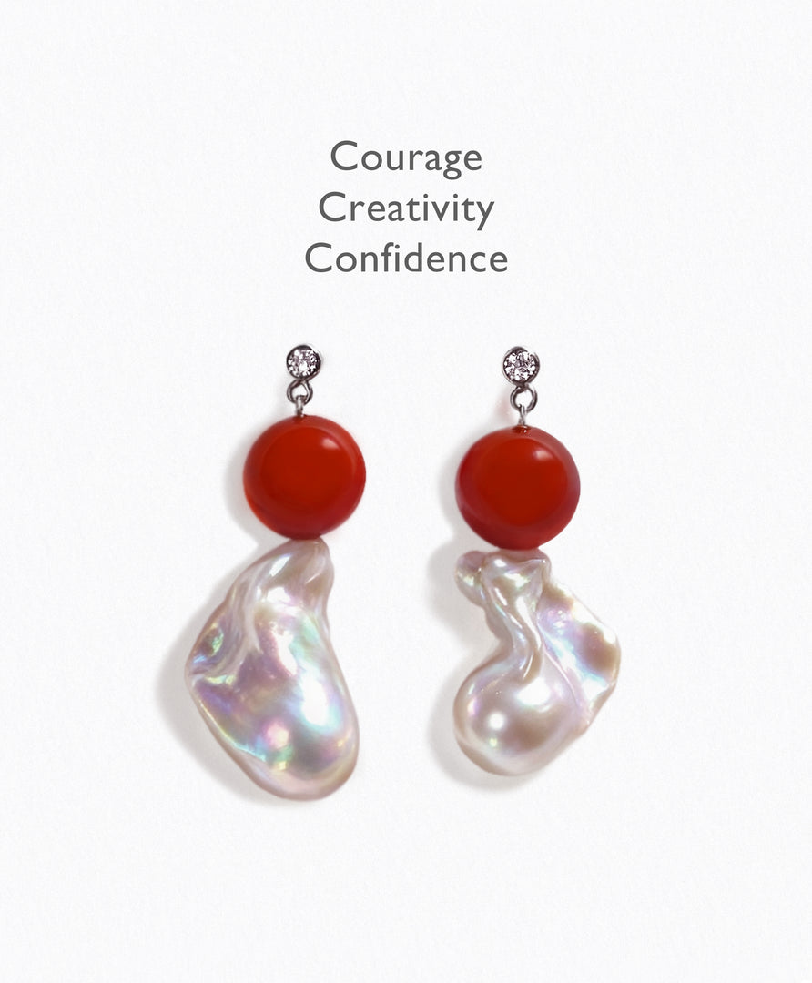 Gentle Healing/ Be Passionate/ Carnelian&Baroque Pearl