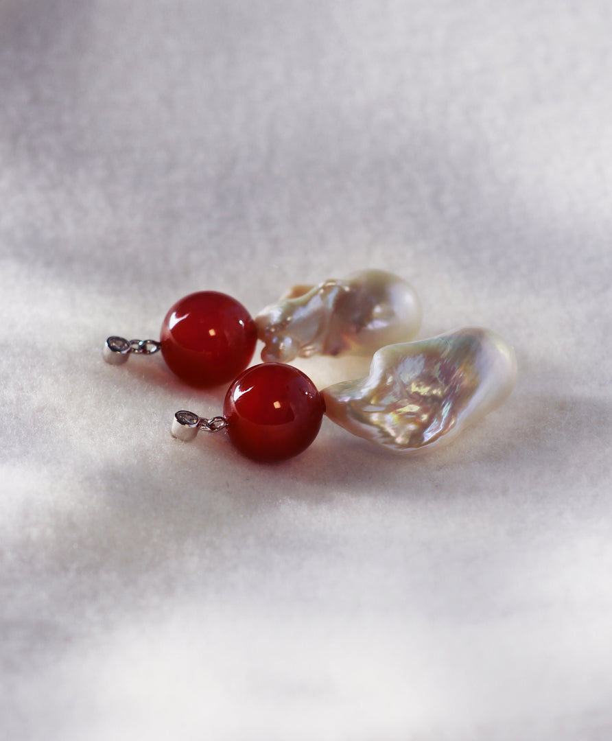 Gentle Healing/ Be Passionate/ Carnelian&Baroque Pearl