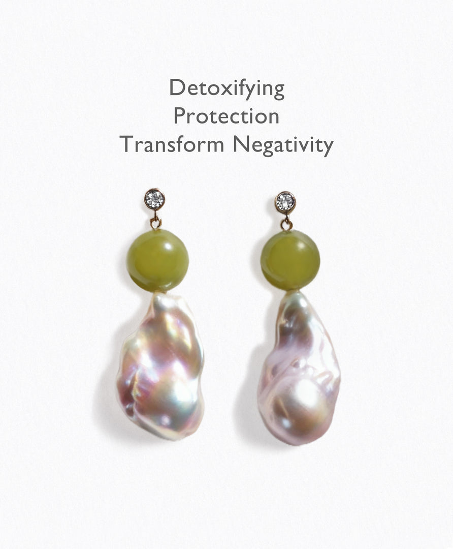 Gentle Healing/ Be Vital/Green Jasper&Baroque Pearl
