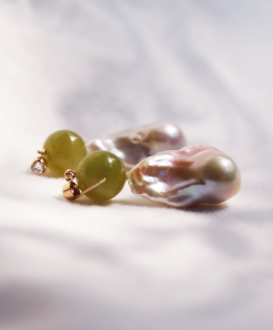 Gentle Healing/ Be Vital/Green Jasper&Baroque Pearl